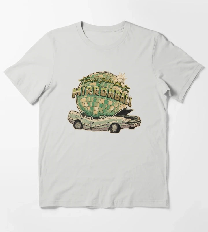 Car Comics cutout T-Shirt Light Grey