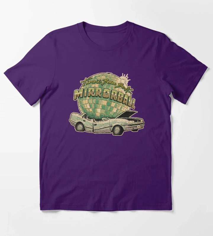 Car Comics cutout T-Shirt Purple