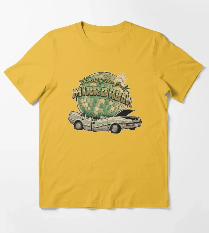 Car Comics cutout T-Shirt Yellow