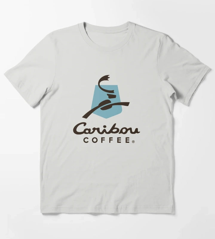 Caribou Coffee Cafe T-Shirt Light Grey