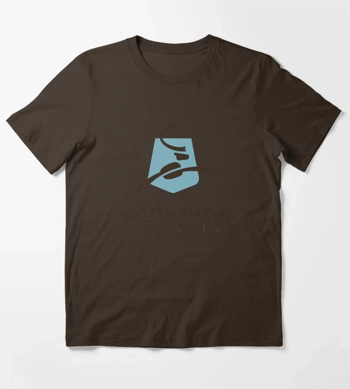 Caribou Coffee Cafe T-Shirt Brown