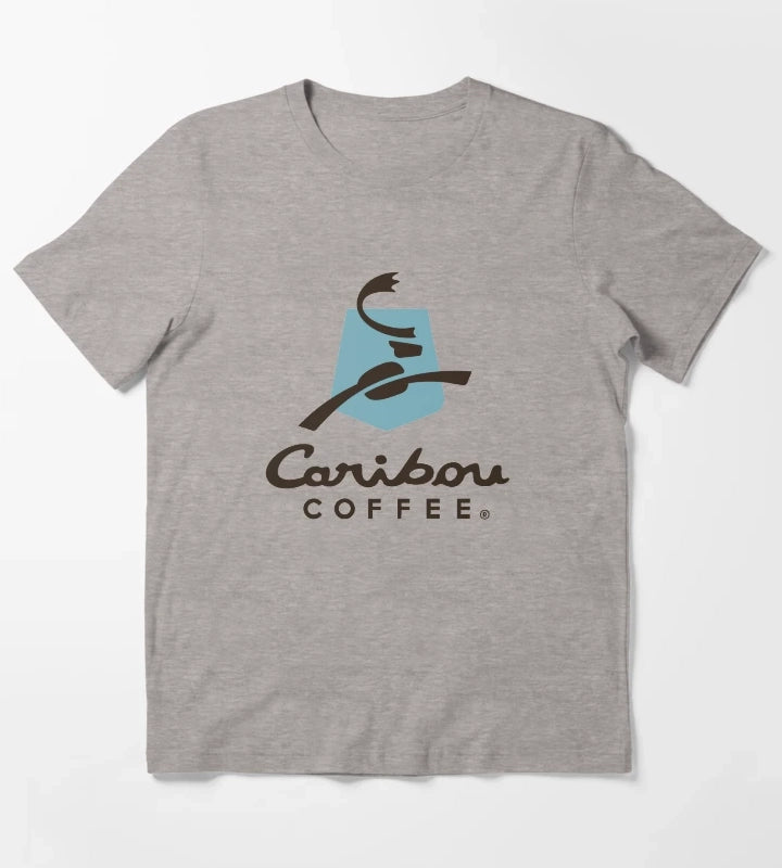Caribou Coffee Cafe T-Shirt Heather Grey