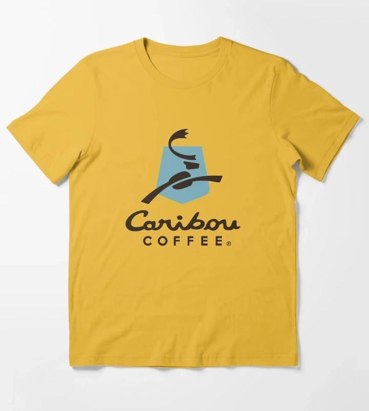 Caribou Coffee Cafe T-Shirt Yellow