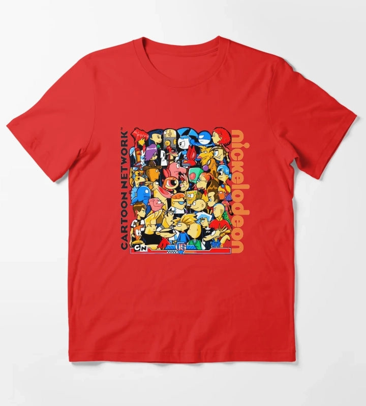 Cartoon Network vs Nickelodeon T-Shirt Red