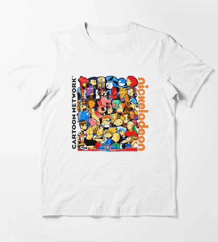 Cartoon Network vs Nickelodeon T-Shirt White