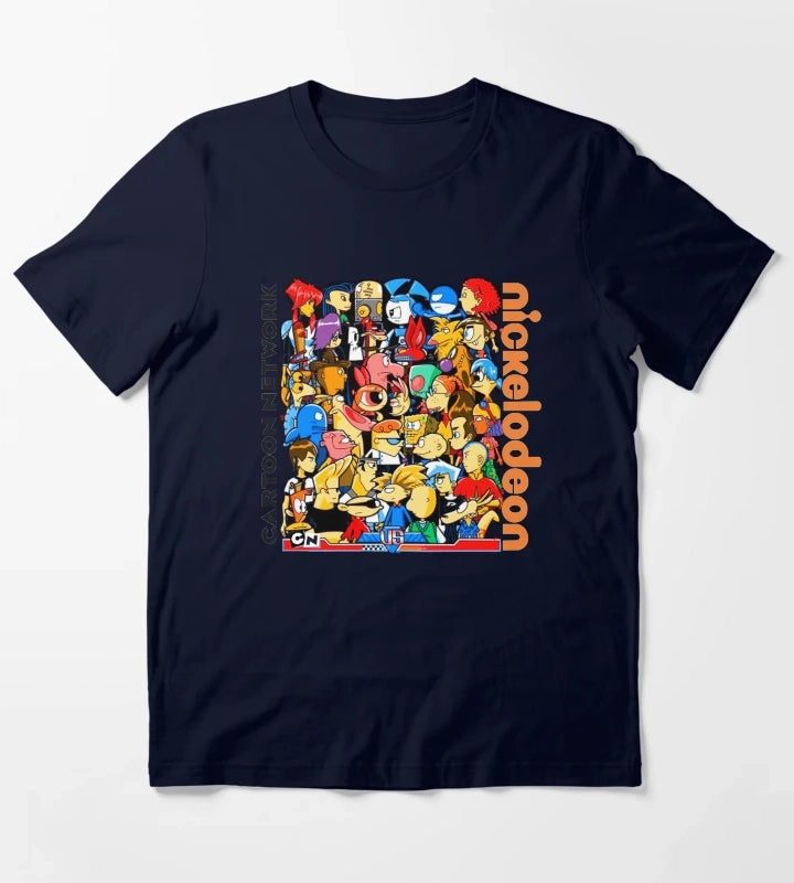 Cartoon Network vs Nickelodeon T-Shirt Navy