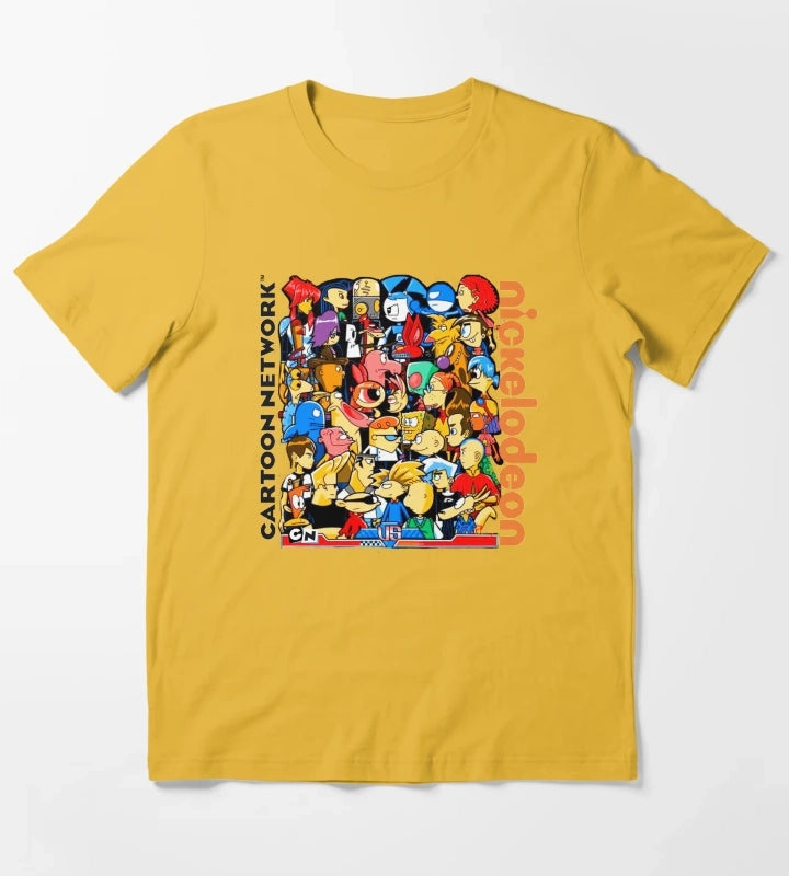 Cartoon Network vs Nickelodeon T-Shirt Yellow