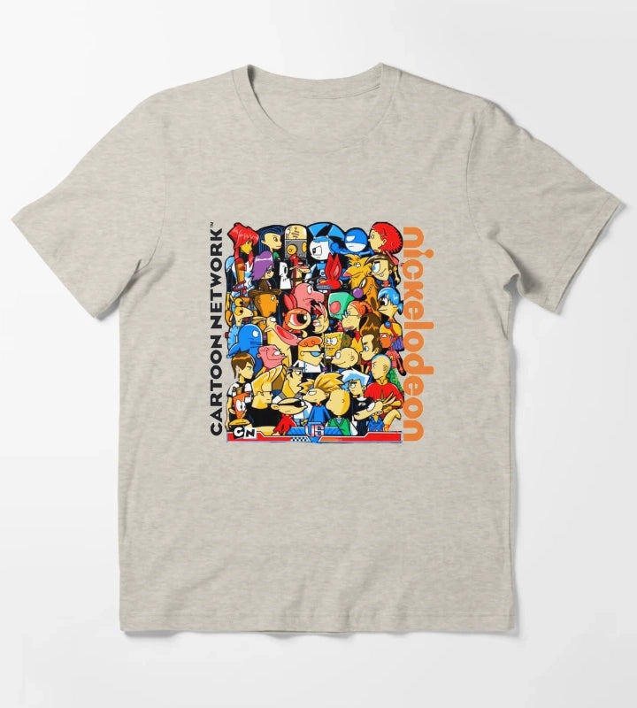 Cartoon Network vs Nickelodeon T-Shirt Cream
