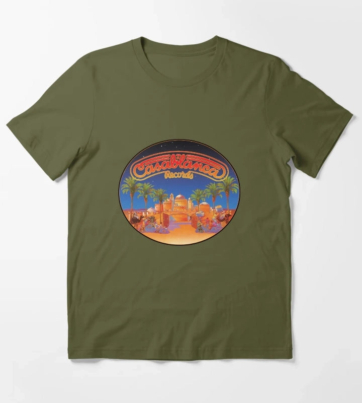 Casablanca Records T-Shirt Olive Green