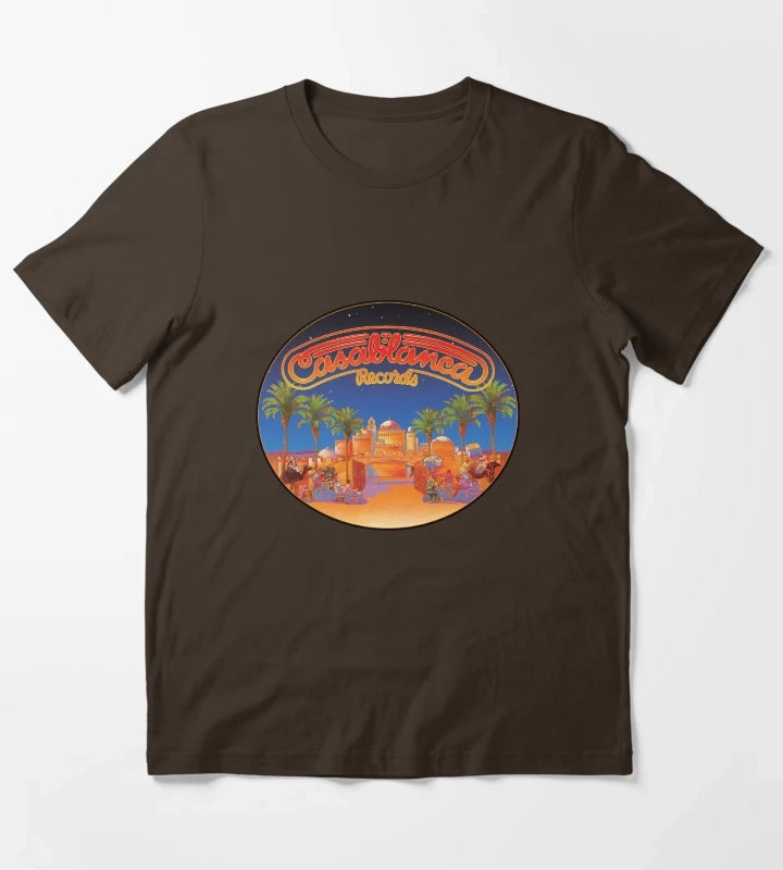 Casablanca Records T-Shirt Brown