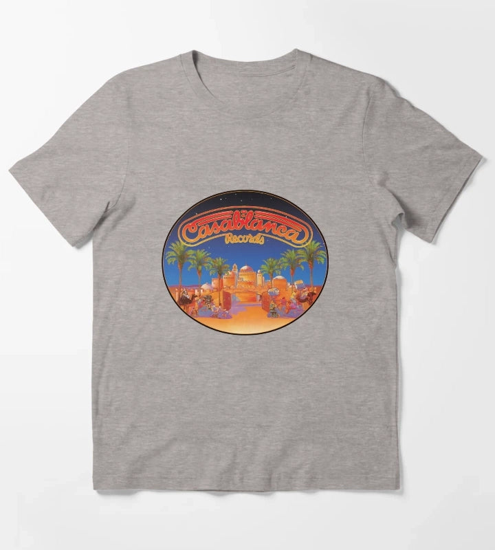 Casablanca Records T-Shirt Heather Grey
