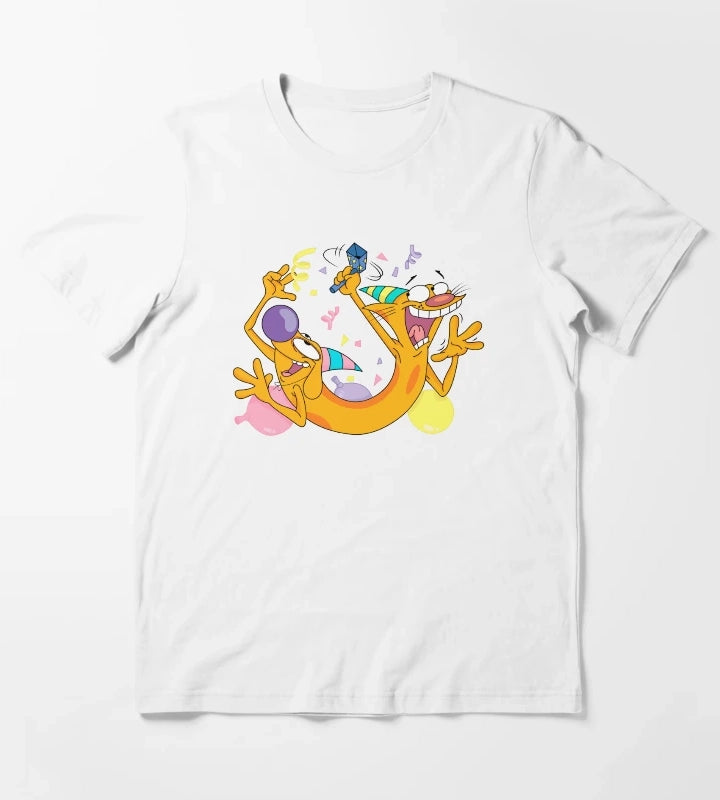 CatDog Birthday T-Shirt White