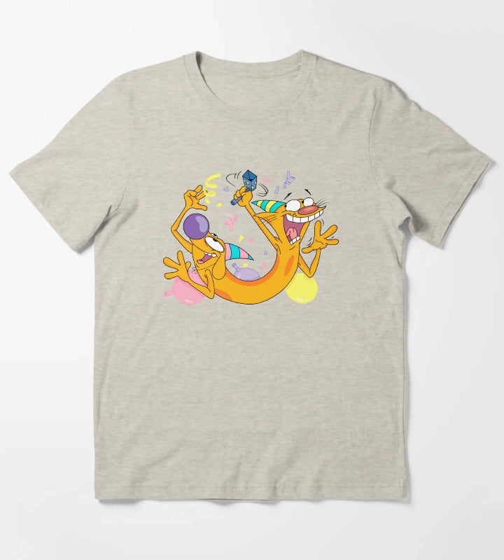 CatDog Birthday T-Shirt Cream
