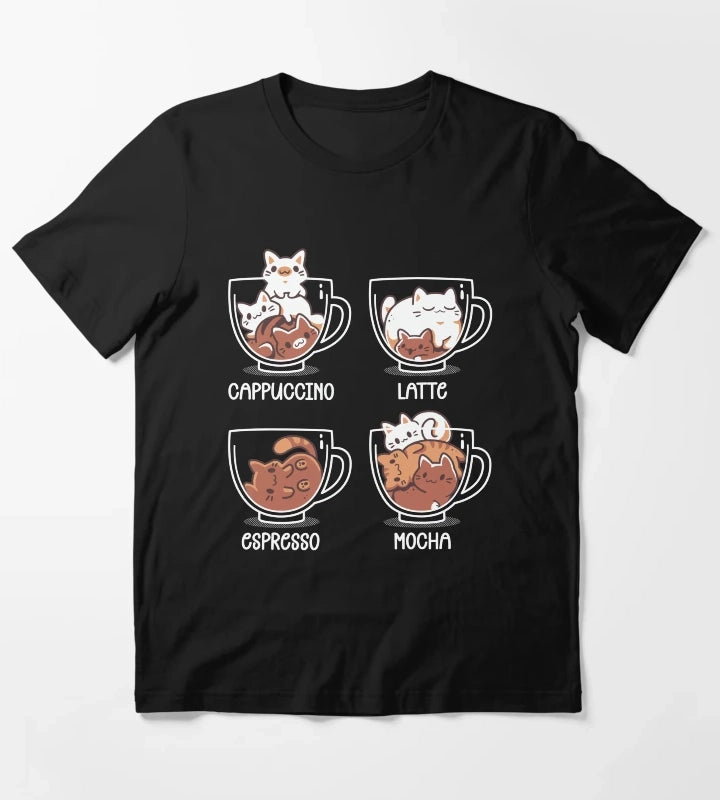 Cat Coffee Guide Cute Kittens T-Shirt
