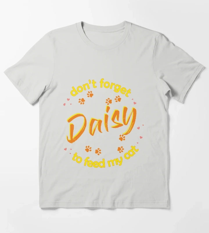 Cat Daisy T-Shirt Light Grey