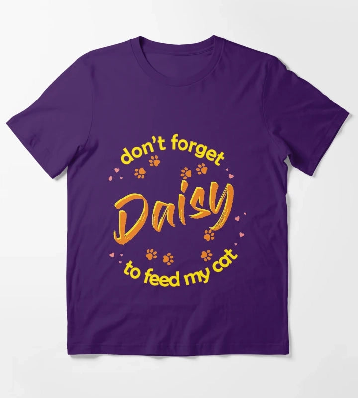 Cat Daisy T-Shirt Purple
