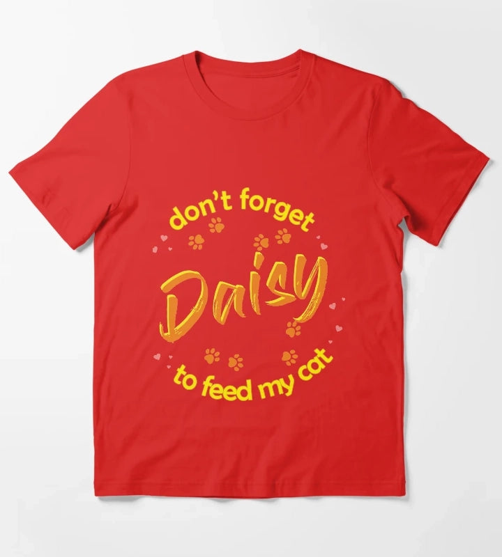 Cat Daisy T-Shirt Red