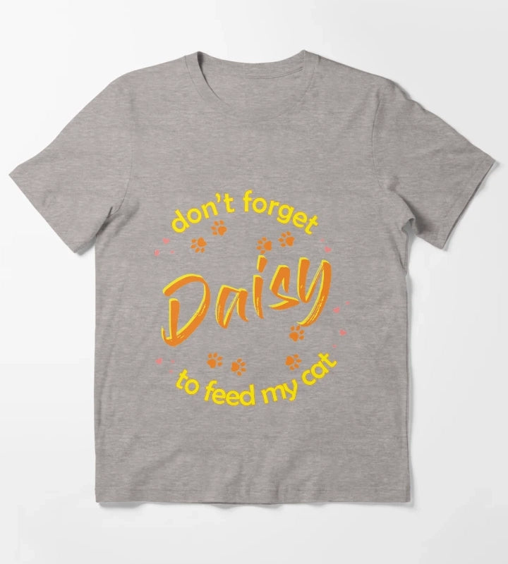 Cat Daisy T-Shirt Heather Grey