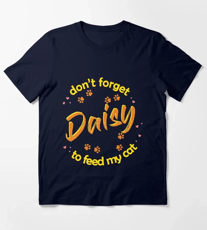 Cat Daisy T-Shirt Navy