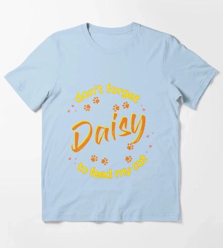 Cat Daisy T-Shirt Sky Blue