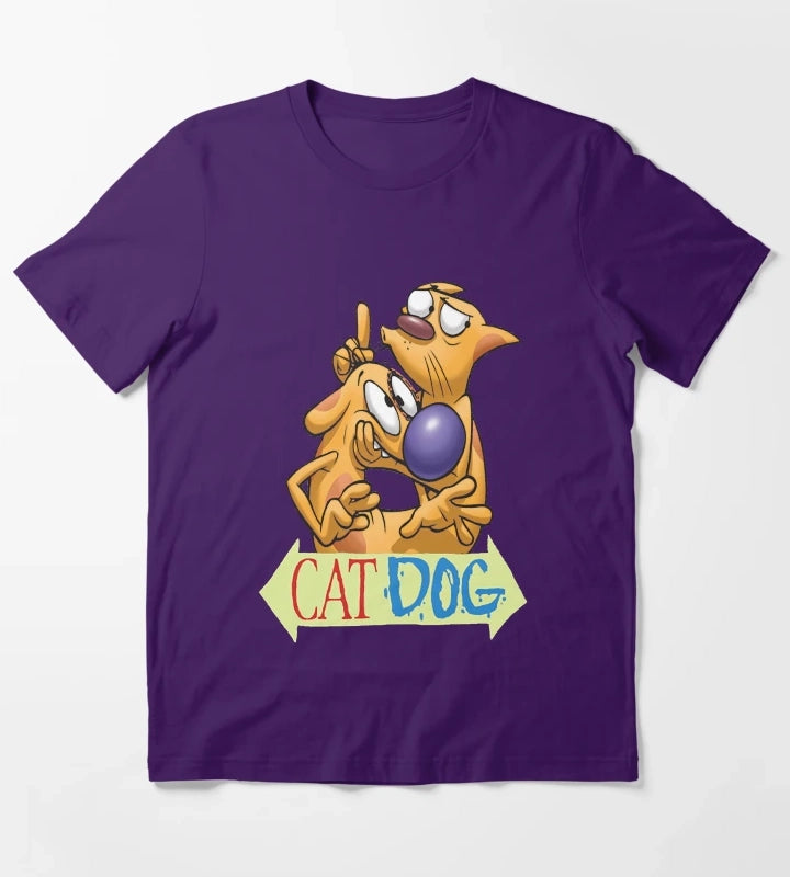 Catdog logo essential t shirt T-Shirt Purple