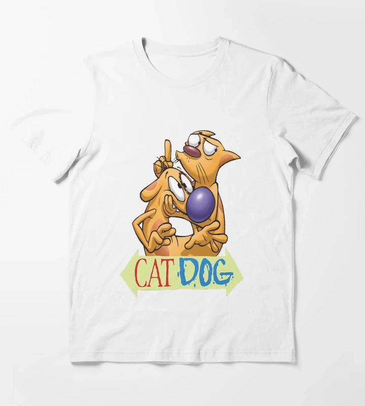 Catdog logo essential t shirt T-Shirt White