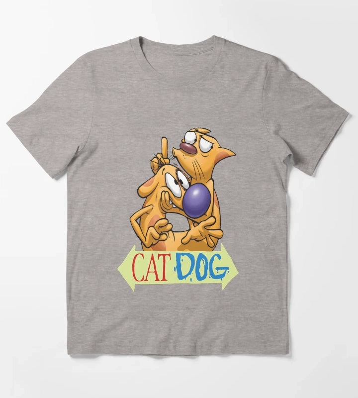 Catdog logo essential t shirt T-Shirt Heather Grey