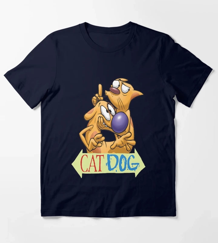 Catdog logo essential t shirt T-Shirt Navy
