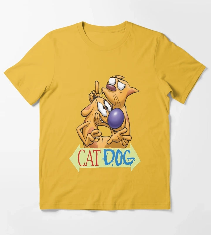 Catdog logo essential t shirt T-Shirt Yellow