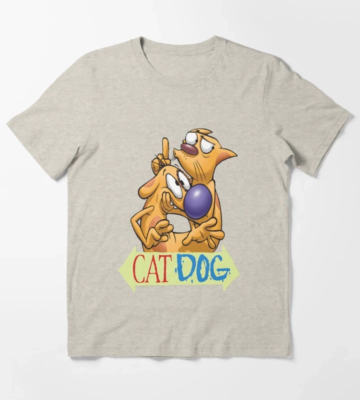 Catdog logo essential t shirt T-Shirt Cream