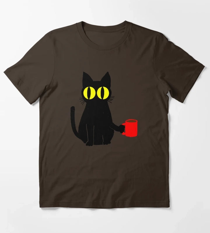 Catfeine T-Shirt Brown