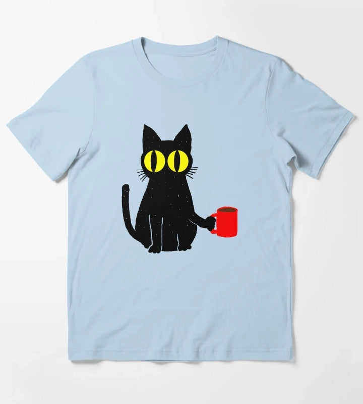 Catfeine T-Shirt Sky Blue