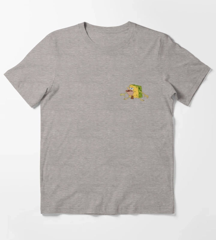 Caveman Spongebob T-Shirt Heather Grey