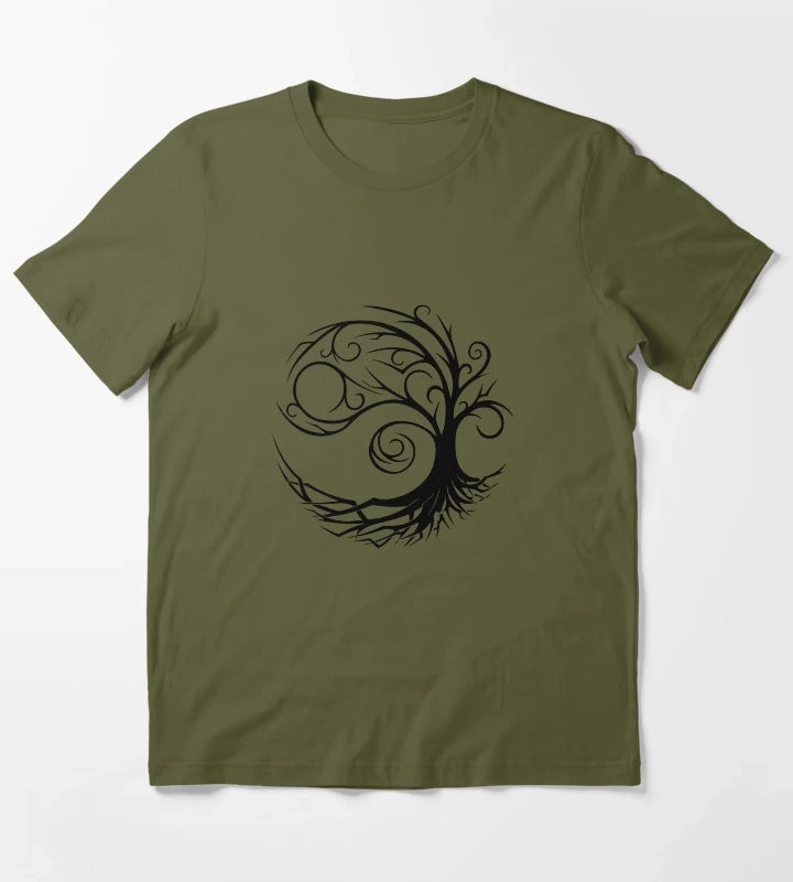 Celtic Tree of Life Ireland T-Shirt Olive Green