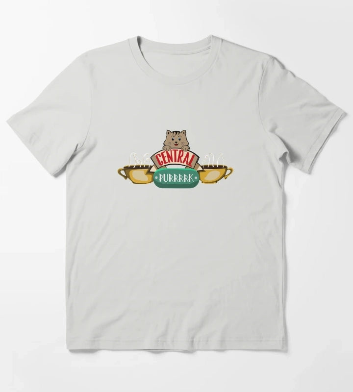 Central Purrrrk T-Shirt Light Grey