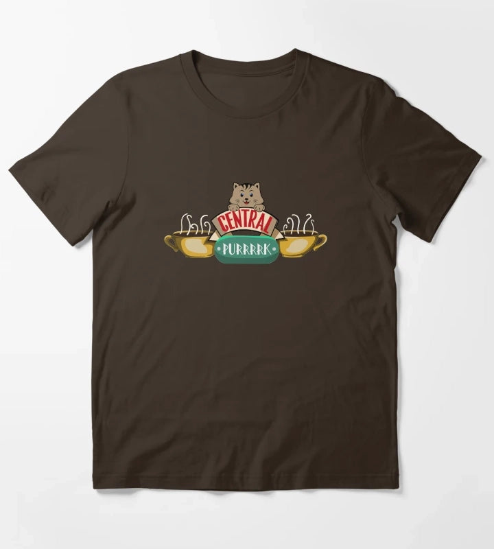 Central Purrrrk T-Shirt Brown
