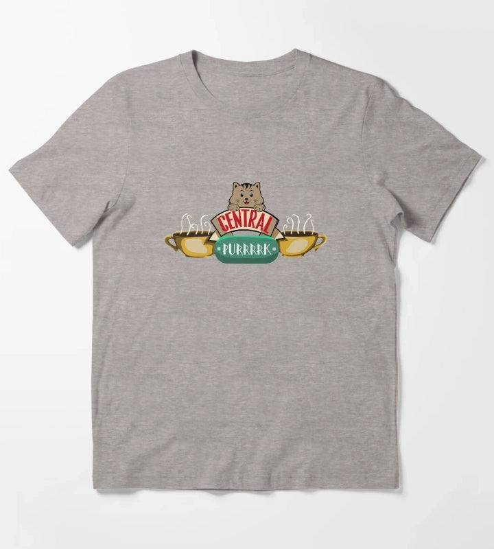 Central Purrrrk T-Shirt Heather Grey