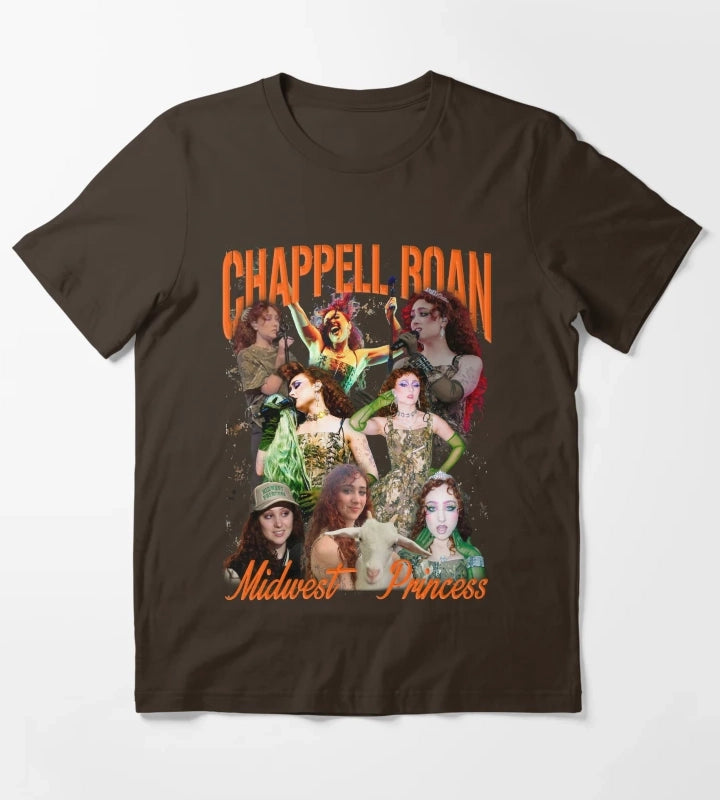 Chappell Roan Midwest Princess T-Shirt Brown