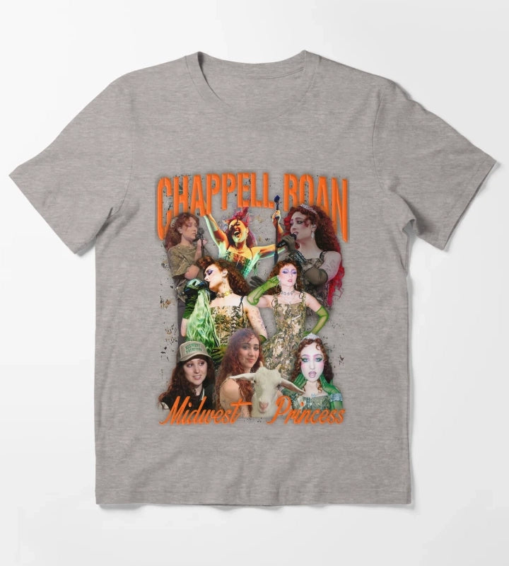 Chappell Roan Midwest Princess T-Shirt Heather Grey