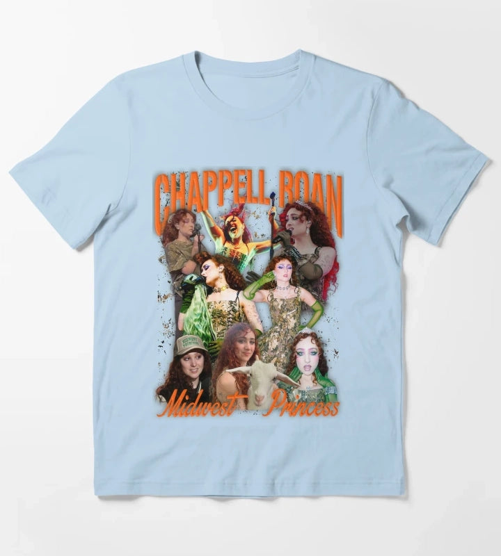 Chappell Roan Midwest Princess T-Shirt Sky Blue