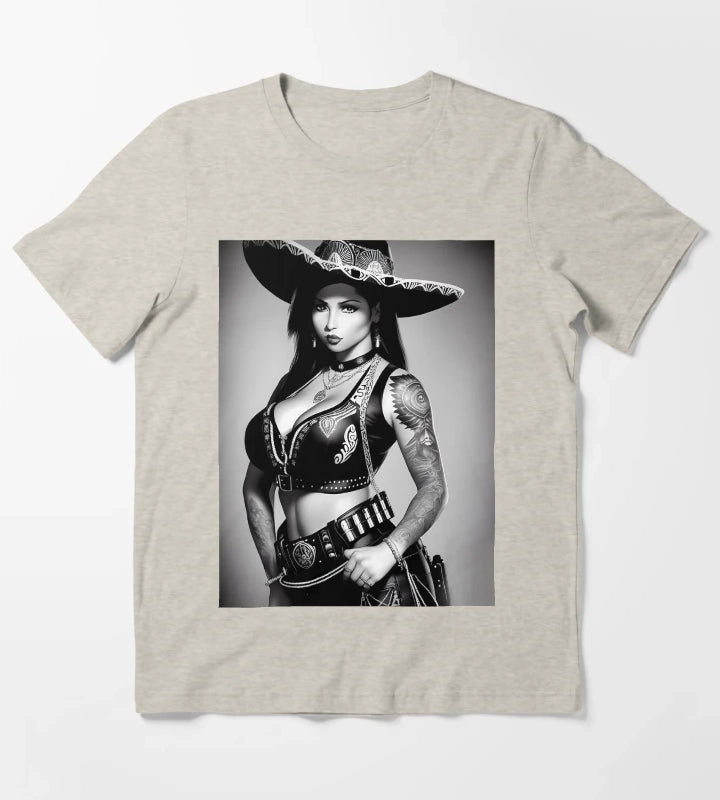 Charra in learther T-Shirt Cream