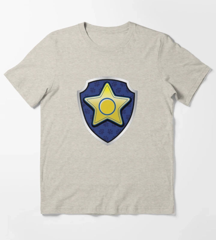 Chase Police Puptag GraphicLoveShop T-Shirt Cream
