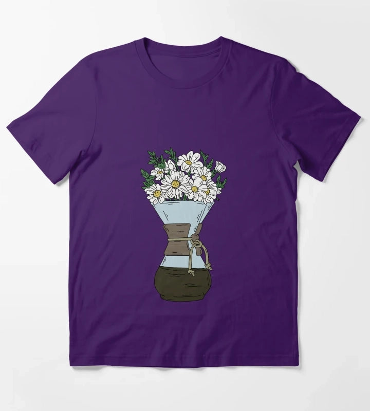 Chemex Daisy Flowers T-Shirt Purple