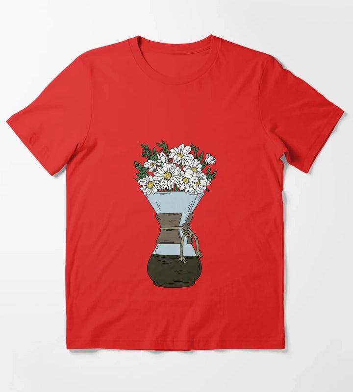 Chemex Daisy Flowers T-Shirt Red