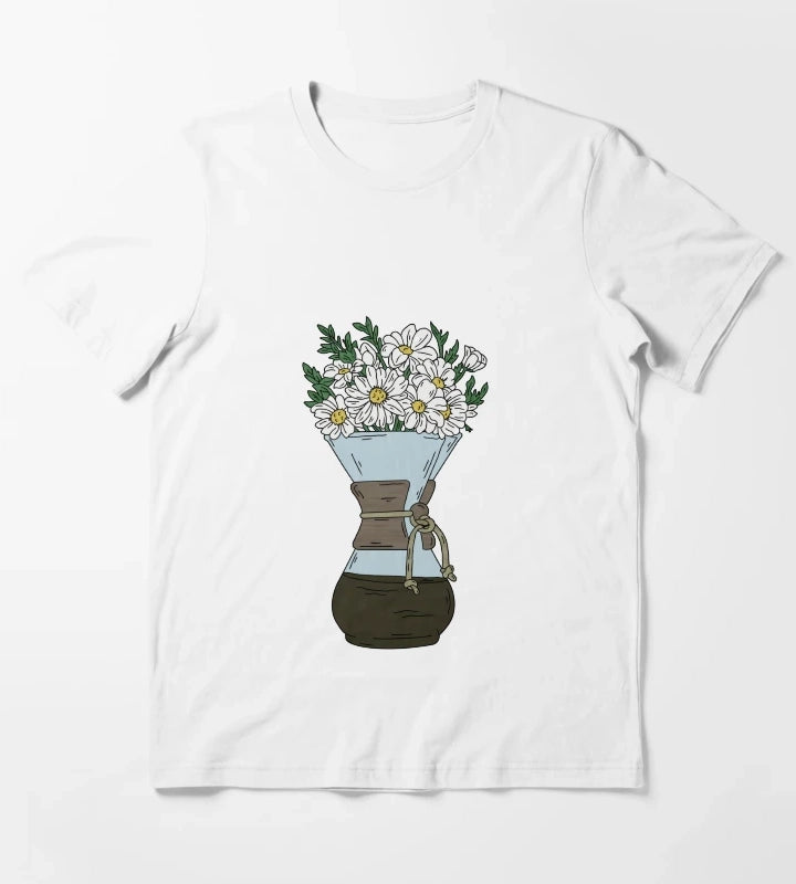 Chemex Daisy Flowers T-Shirt White