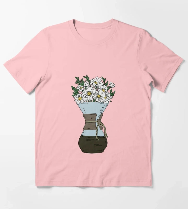 Chemex Daisy Flowers T-Shirt Dark Grey