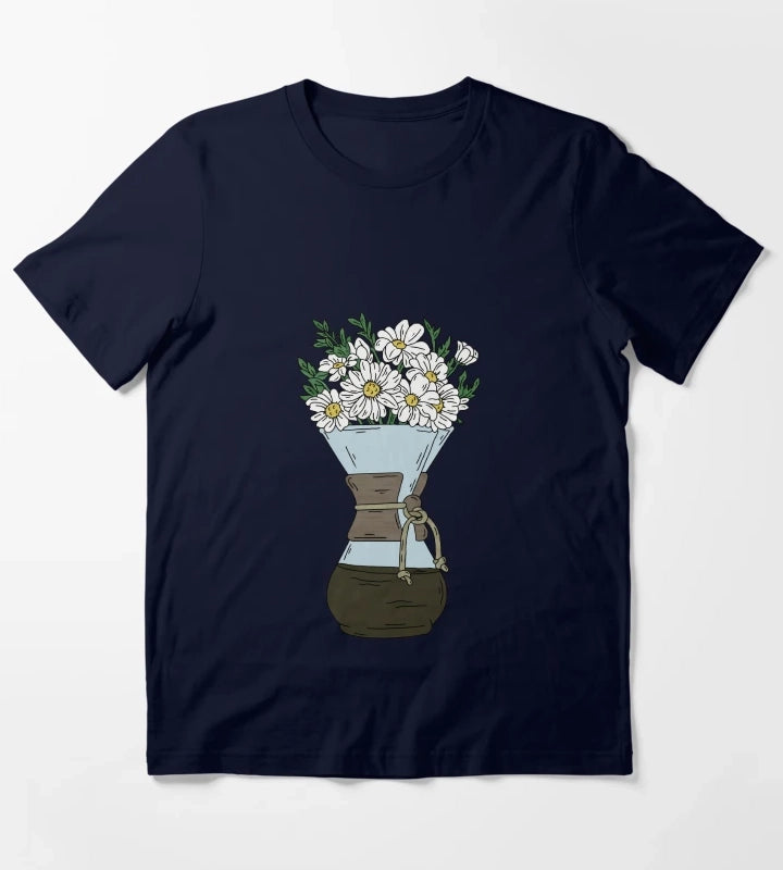 Chemex Daisy Flowers T-Shirt Navy