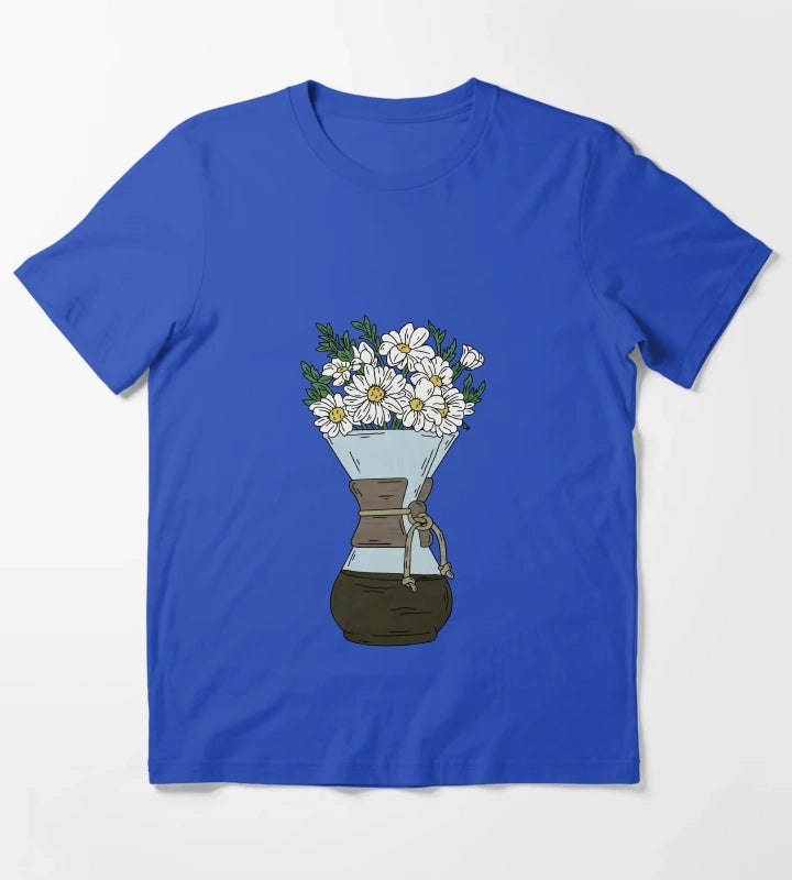 Chemex Daisy Flowers T-Shirt Blue