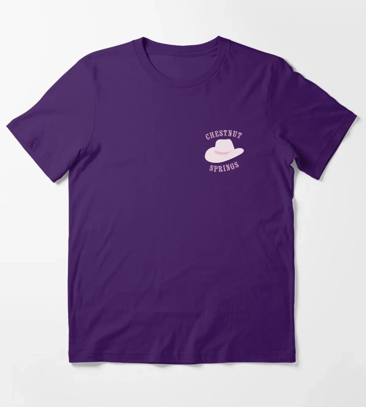 Chestnut Springs Cowboy Romance Book Illustrations T-Shirt Purple