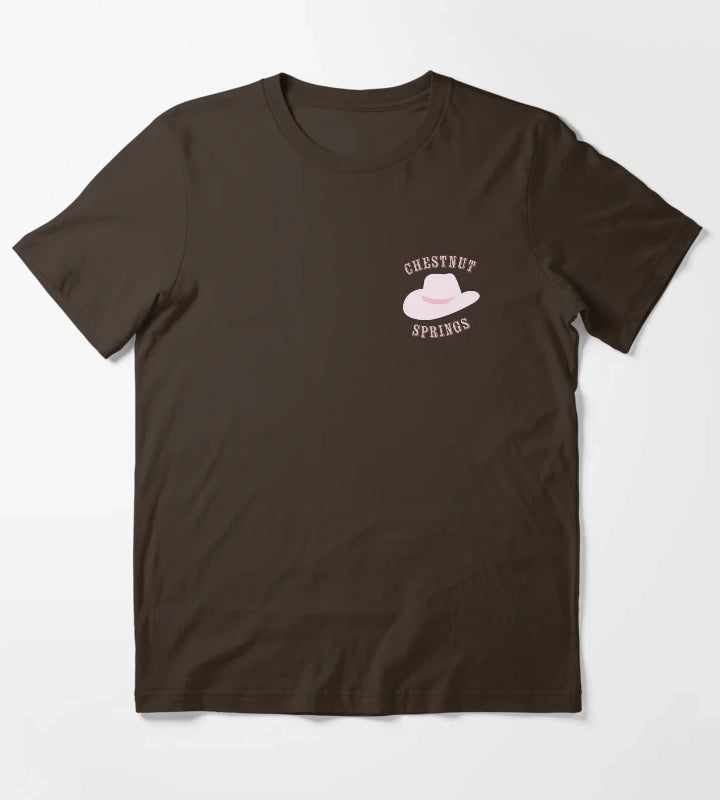 Chestnut Springs Cowboy Romance Book Illustrations T-Shirt Brown